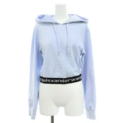 アレキサンダーワン ALEXANDER WANG コーデュロイロゴプルオーバーパーカー 長袖 S 水色 ■SH /SY ■OSのサムネイル