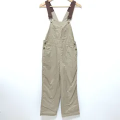 落ち着いた雰囲気◎ボーイッシュ◎【WEGO】ウィゴー チノ オーバーオール サロペット オールインワン パンツ 肩紐 ゆったり アウトドア キャンプ メンズライク ベージュ ブラウン チノパン 生地 レディース サイズS/M29640ja