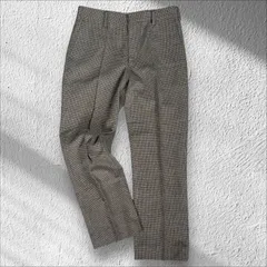 【ジュンヤワタナベコムデギャルソン】ウール混　チェックパンツ　センタープレス　Sサイズ　秋冬