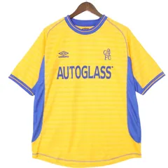 00年代 umbro アンブロ チェルシーFC ユニフォーム サッカー プロチーム イエロー(メンズ L)中古 古着 A5059