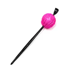 髪飾り 成人式 振袖 前撮り 袴 玉簪 玉かんざし ピンク ショッキングピンク 濃ピンク 黒 ちりめん風 鹿の子絞り ネオンカラー No.10-4874