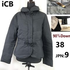 美品✨ iCB ダウンコート ボリュームカラー 女優襟 比翼ボタン Mサイズ 