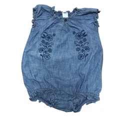 OLD NAVY　夏　カバーオール　ショートオール　80　ダンガリー　女の子