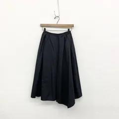 JIL SANDER NAVY ジルサンダーネイビー アシンメトリーフレアスカート ブラック 32 ◆のサムネイル