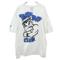 BADBOY CLUB バッドボーイクラブ バックプリント 半袖 Tシャツ M 白 メンズ 古着