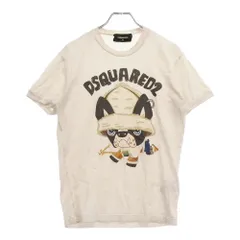 DSQUARED2 (ディースクエアード) 19SS DOG PRINT T-SHIRT フロントロゴクルーネック半袖Tシャツカットソー ホワイト S74GD0543 S22427