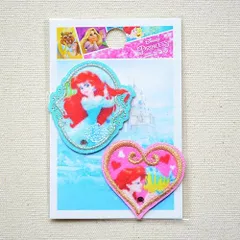 ワッペン アイロン ディズニー アリエル プリンセス シール ドレス リュック ポーチ D01Y2231 ぬいぐるみ フィギュア