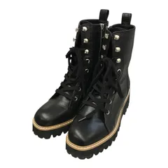 Mazell マゼル バンヤードストーム ブーツ レディース レースアップ 厚底 ミドル丈 サイドジップ ブラック 36 中古 T1