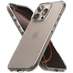 【Ringke】iPhone 16 Pro Max ケース FUSION PC+TPU 黄ばみにくい 耐黄変 落下防止 耐衝撃 米軍MIL規格取得 半透明 クリアケース スマホケース スマホカバー アイフォン16プロマックス (ストラップホールあり) -  1