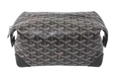GOYARD ゴヤール ボウリング25 トイレタリーバッグ クラッチバッグ BOWLIN025TY01CL01P ブラック PVC レザー 美品 中古 4c075420のサムネイル
