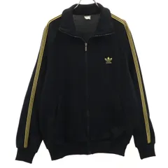adidas アディダス 70s 西ドイツタグ ヴィンテージ トラックジャケット O ブラック デサント ジャージ メンズ 古着