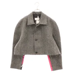 Maison Margiela (メゾンマルジェラ) 19AW バックグラフィック クロップドジャケット テーラード グレー レディース S29BN0311のサムネイル