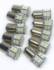 デコトラ屋 正規品 高輝度 24V専用 S25 BA15S シングル球  LED 54連搭載 ホワイト 10個セット マーカー球 コーナーランプ バスマーカー ナマズ デコトラ デコトラレトロ G18 UD クオン アトラス コンドル ビックサム
