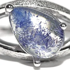  〔R438〕デュモルチェライトインクォーツ SV925 リング 指輪 フリー Dumortierite