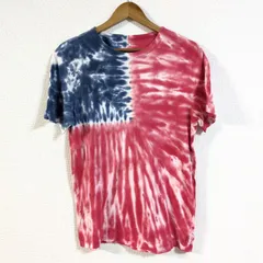 (^w^)b AMERICANEAGLE アメリカンイーグル タイダイ 染め 半袖 Tシャツ おしゃれ アメカジ 着回し カジュアル クルーネック ストレッチ ラフ 重ね着 定番 ラクチン こなれ感 古着 赤 レッド 青 ブルー サイズS
