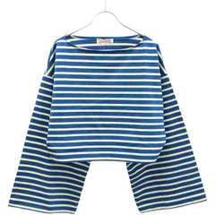 SPICK AND SPAN スピックアンドスパン 24SS ボーダーショート プルオーバー カットソー 24-070-200-1200 ブルー×アイボリー F