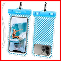 【セール中】ブルー スマホ 防水ケース【指紋認証・顔認証・水に浮く】IPX8認証 防水保護 タッチ快適 防水携帯ケース 通話可 Face ID認証対応 水中撮影