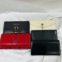 A【まとめ売り】ブランド 財布 5点 COACH フェラガモ イブサンローラン ケイトスペード その他 古着 メンズ レディース おしゃれ ファッション
