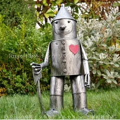 ガーデンオブジェ かわいい兵士 ABS樹脂 ヴィンテージ調 庭 ロボット 兵隊 中庭 シャビー加工 シャビーシック ガーデニング 雑貨 ガーデン雑貨 ガーデンインテリア ガーデン インテリア 庭の装飾 お洒落 おしゃれ 4-7