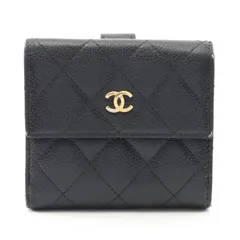 シャネル CHANEL Wホック財布 マトラッセ A48980 ブラック キャビアスキン(グレインドカーフ) Wホック財布 レディース Used Bのサムネイル