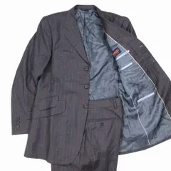 Paul Smith COLLECTION ETHOMAS SUPER 130s ポールスミス コレクション ストライプ柄 スーツ セットアップ M グレー メンズ 【中古】