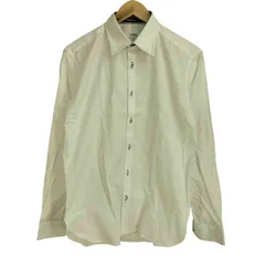 ランバンオンブルー LANVIN en Bleu シャドーチェック 襟袖裏ボーダー ワイドカラーシャツ メンズ JPN：48 のサムネイル