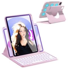 【数量限定】縦置きiPad A16 11世代/iPad 10世代 キーボード ケース磁気吸着 分離式 丸いキー マグネット式 iPad A16 11インチ 2025 キーボード付き カバー Apple Pencil 収納充電対応 ピンク