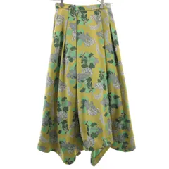 アメリ ロング丈 スカート S ゴールド系 AMERI UNDRESSED ウエストゴム レディース