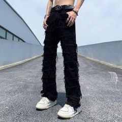デストロイデニム バギーデニム ダメージ 古着 archive opium 黒