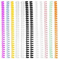 【話題】EUSTACE 12個セット 30穴 ルーズリーフ リング ルーズリーフバインダーリング プラスチック製 システム手帳リング 製本用とじ具 ファイル本製作 単語帳 学習カード 自作レシピ メニュー リング 資料保存 整理 ブラック/ホワイト/透明/ブル