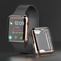 〇 Apple watch カバー TPU 【ブラウンゴールド】 45mm 41mm 38mmシリーズ 7 8 9 series 3 2 アップルウォッチ カバー 耐衝撃 ケース Applewatch  ソフト 軽量 全面保護 メタリック