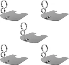 NYANDELMO ポップスタンド リングスタンド プライスカード 写真立て 5個セット(シルバー,  5cm)