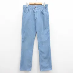 W32/古着 リーバイス Levis 519 コーデュロイ パンツ メンズ 80s タロン 水色 spe 25aug29 中古 ボトムス ロング