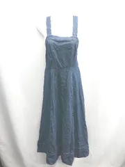 ◇ ⊂ natural couture ナチュラルクチュール コットン系 キャミソール 膝丈 ワンピース サイズM ネイビー系 レディース E  【1410100013586】のサムネイル