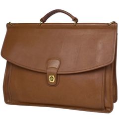 Pre-owned Coach Beekman Briefcase X 2-Way Shoulder Bag/Handbag, Old Coach Briefcase, Brown Leather, 5266, Men's