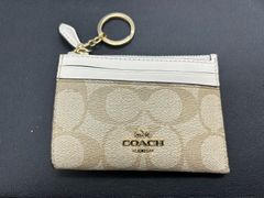 COACH コーチ マルチキーケース 小銭入れ パスケース コインケース キーケース 定期入れ ベージュ シグネチャー