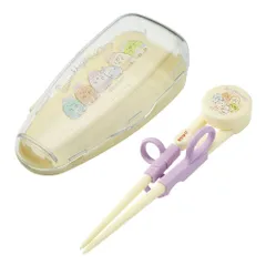 ☆ すみっコぐらし/うさぎのおにわ ☆ キャラクター デラックストレーニング箸 ケース付き お箸 子供用 おはし おけいこ 持ち方 キッズ 子供 トレーニング 矯正箸 練習 子供用お箸 スケーター キャラクター 右手用 しつけ箸 女の子 男の子