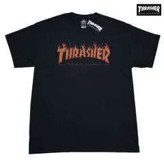 新品 THRASHER【 スラッシャー 】Tシャツ FLAME HALFTONE TEE 311196 ブラック 黒 スケーター スケート ストリート 送料込み