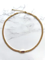 スワロフスキーアメジストストーンチョーカー