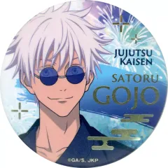 【中古】バッジ・ビンズ 五条悟(顔アップ) 箔押しマット缶バッジ 「TOHO animation オンラインくじ 呪術廻戦 懐玉・玉折 夏祭り」 C-2賞