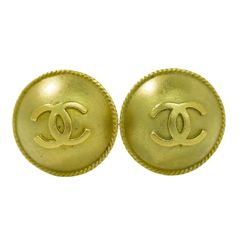 本物 シャネル CHANEL ココマーク イヤリング GP ゴールド メッキ Coco Mark アクセサリー ジュエリー 中古 【フォロー割】