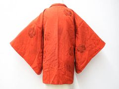 【一輝堂】【着物】羽織　花地紋　羽織り紐別売　身丈約77.5cm　裄丈約63cm　25z01-97