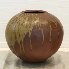 常滑焼 澤田重治 沢田重治 作 ヨリコ造り 壷 水瓶 大壺 陶器 陶芸 共箱 常滑焼 澤田重治 沢田重治 作 ヨリコ造り 壷 水瓶 大壺 陶器