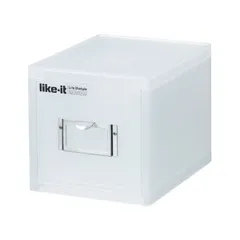 (まとめ) 小物入れ/引き出し 【A6ファイルユニット 深】 ホワイト 『ライフモデュール』 【16個セット】