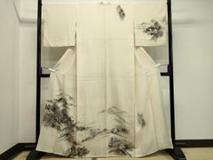 平和屋着物□極上 男性 本場縞大島紬 染大島 キングサイズ 反端付き  