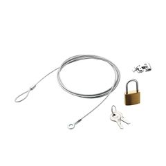 エレコム セキュリティワイヤー(1.7m/径2.2mm) 南京錠 ESL-3