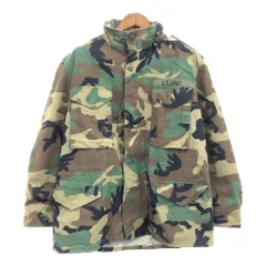 90年代 米軍実物 U.S.ARMY M-65 フィールドジャケット ミリタリー ウッドランドカモ (メンズ L-R) Q0244