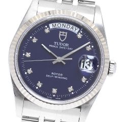 チュードル TUDOR 76214 プリンス デイトデイ WGベゼル 10Pダイヤ 自動巻き メンズ_893724