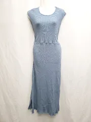 ◇ ⊂ Ray BEAMS レイ ビームス ノースリーブ ロング丈 ワンピース 表記なし ブルー レディース P  【1409090042348】