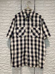 00s  stussy ステューシー チェック柄 半袖シャツ M